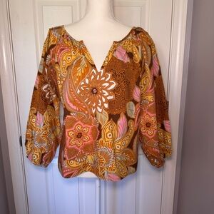 Flora Bea NYC Marita Peasant Top